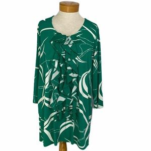 Effortless Style By Citiknits Ruffle Top M